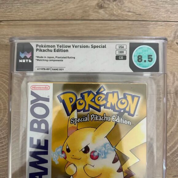 WATA Grade 8.5 Pokemon Yellow & Red CIB Charizard Pikachu Nintendo Gameboy - Picture 9 of 9